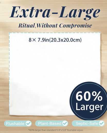 Plushwipes Ritual premium flushable wipes with witch hazel and white tea - image 3