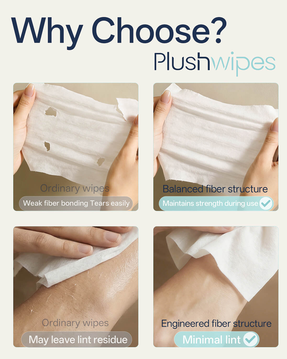 Plushwipes 300 count flushable wipes that break down like toilet paper - image 2
