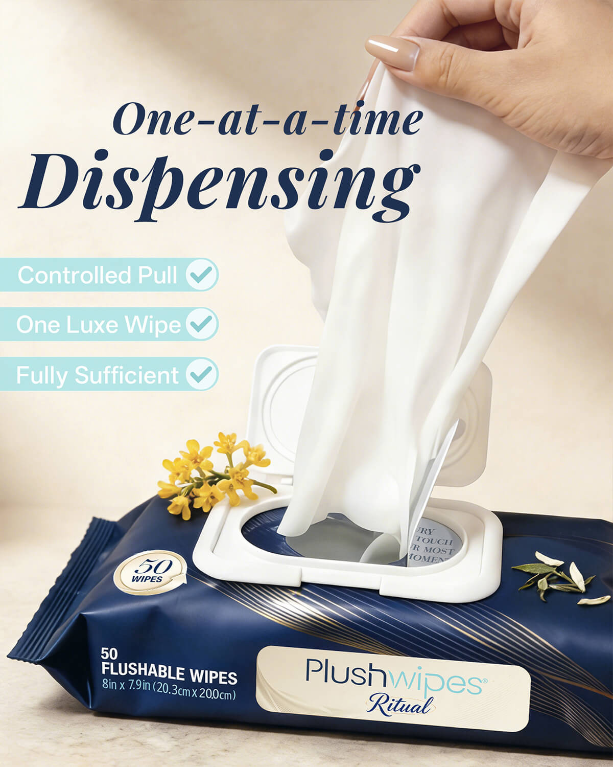 Plushwipes Ritual premium flushable wipes with witch hazel and white tea - image 4