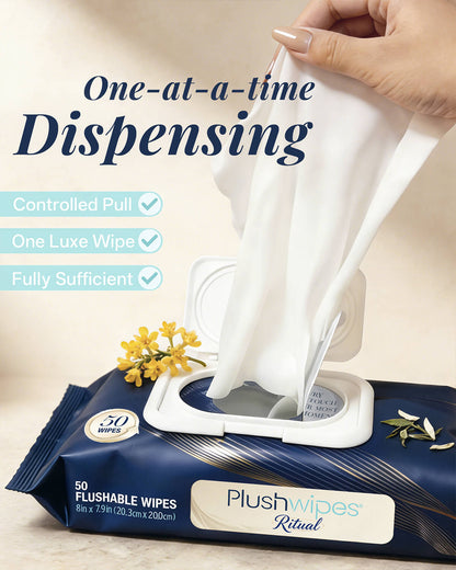 Plushwipes Ritual premium flushable wipes with witch hazel and white tea - image 4