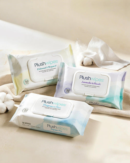 Plushwipes 300 count flushable wipes that break down like toilet paper - image 1