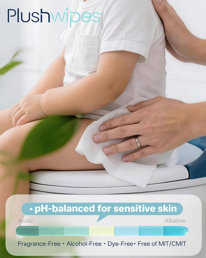 Plushwipes Toddler flushable potty training wipes fragrance free - image 8