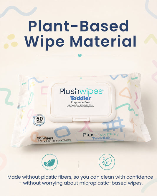 Plushwipes Toddler flushable potty training wipes fragrance free - image 2