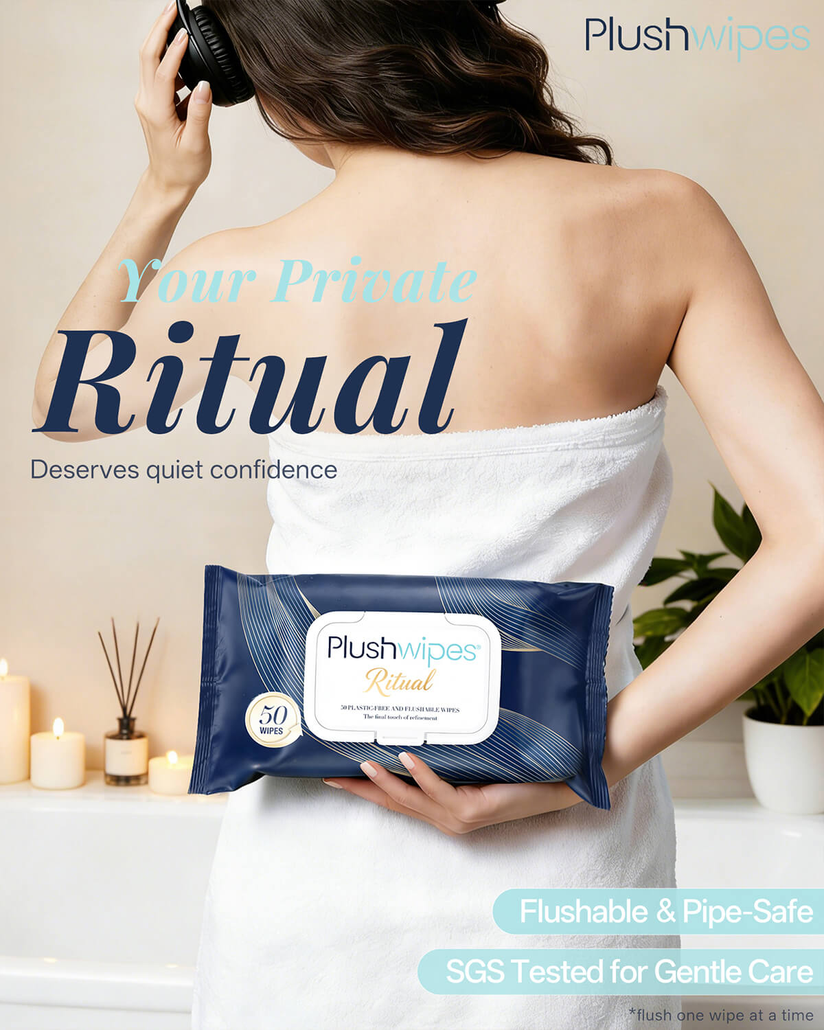 Plushwipes Ritual premium flushable wipes with witch hazel and white tea - image 7