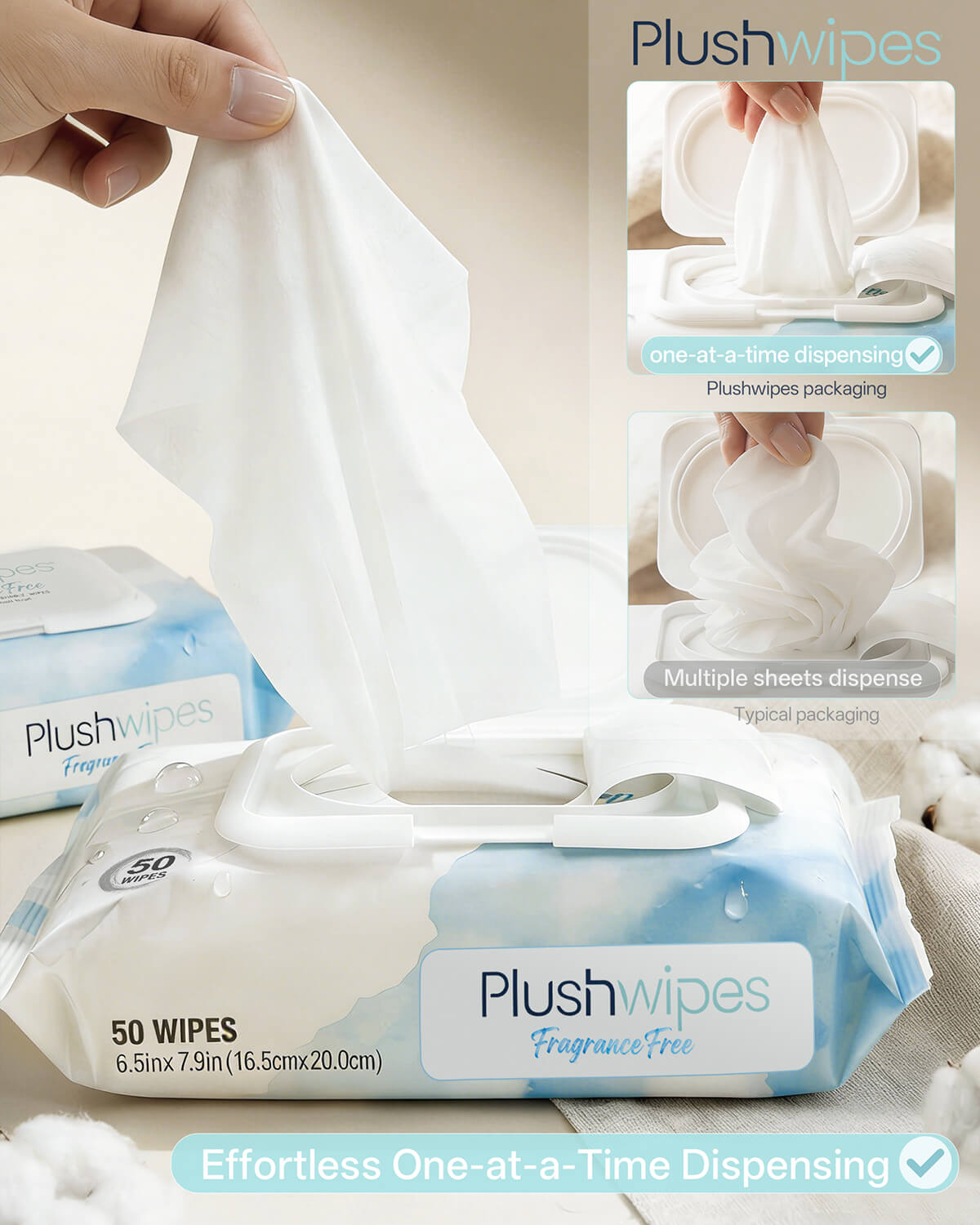 Plushwipes 300 count flushable wipes that break down like toilet paper - image 6