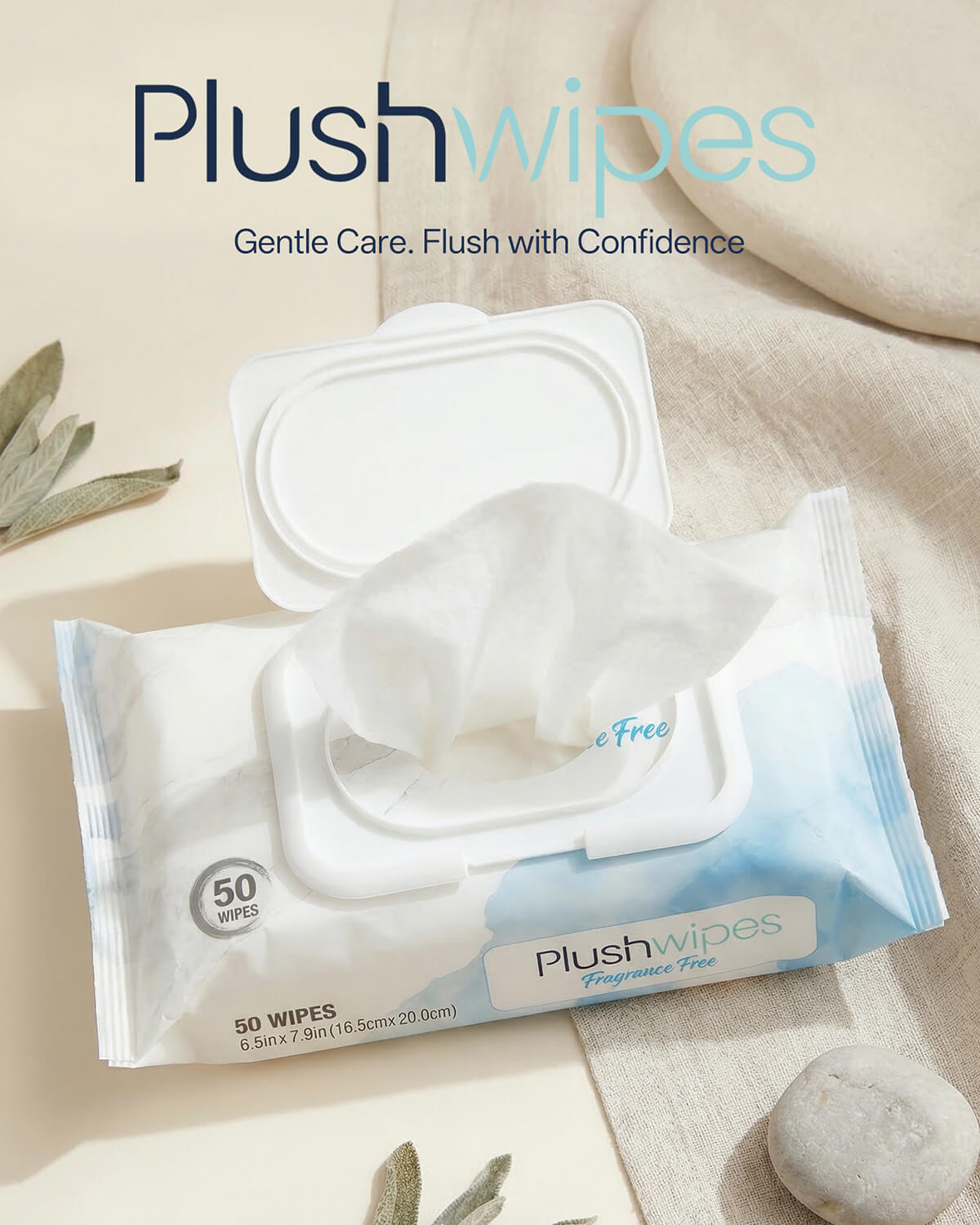 Plushwipes 300 count flushable wipes that break down like toilet paper - image 8