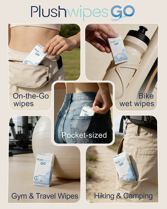 Plushwipes Go flushable travel wipes pocket packs - image 2