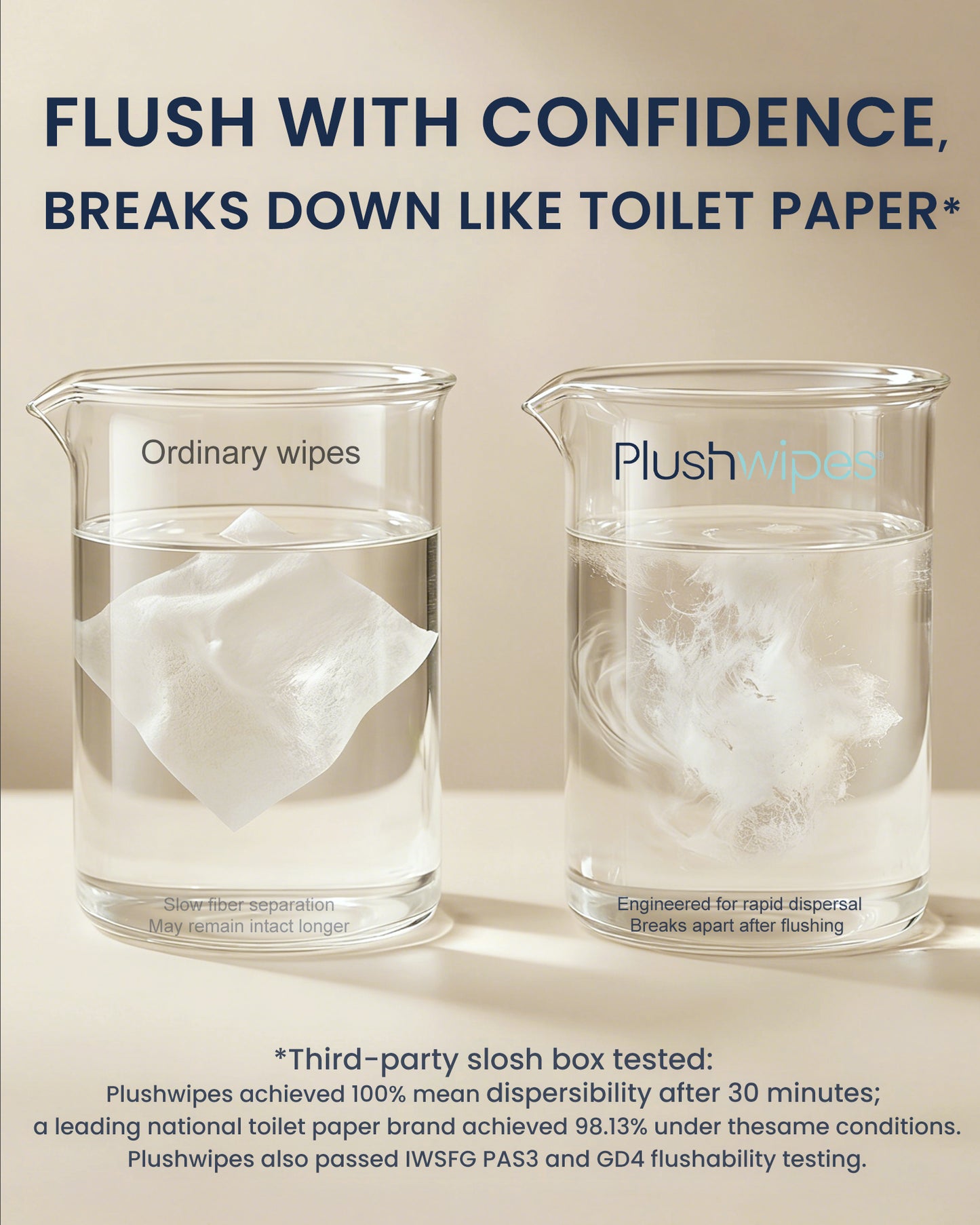 Plushwipes Ritual Flushable Wipes 200 Count - Witch Hazel White Tea