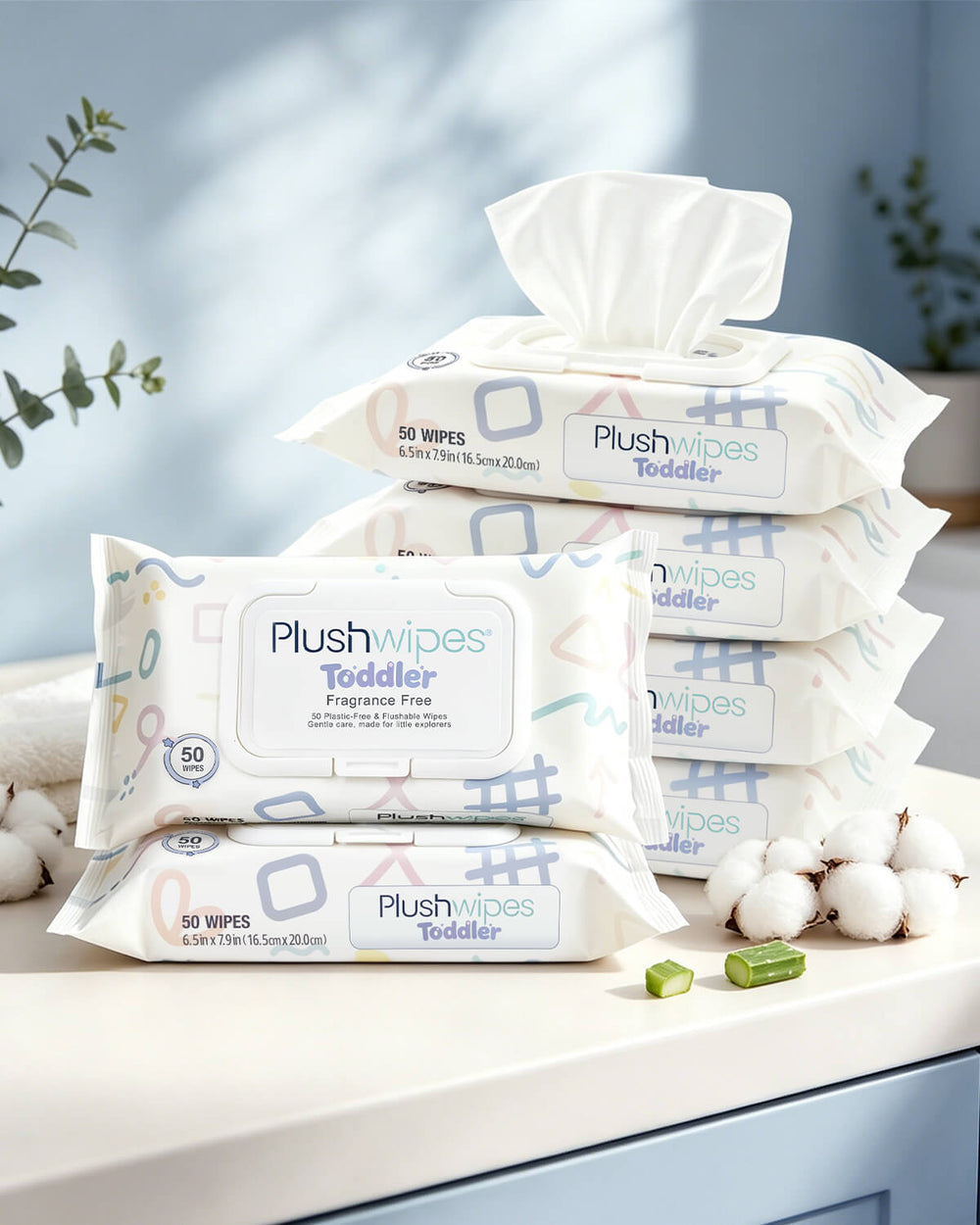 Plushwipes toddler flushable wipes for potty training